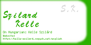 szilard kelle business card